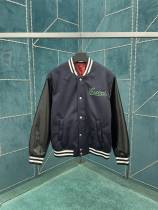 Gucci New Fashion Handwritten Logo Collar Wool Baseball Jacket Coat