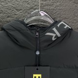 Moncler New Knitted Splicing Letter Logo Couple's Hooded Down Jacket