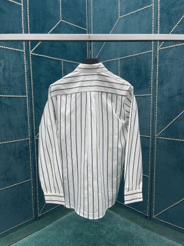 Dior New Classic Embroidered Christian Dior Couture Striped Casual Shirt