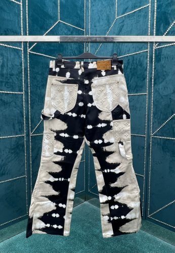 Louis Vuitton New Classic Black Tie Dyed Cowboy Pants