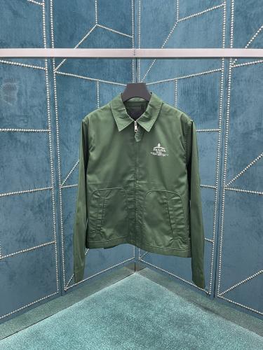 Prada New Classic Letter Logo Printed Pocket Jacket Coat