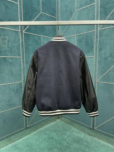 Gucci New Fashion Handwritten Logo Collar Wool Baseball Jacket Coat
