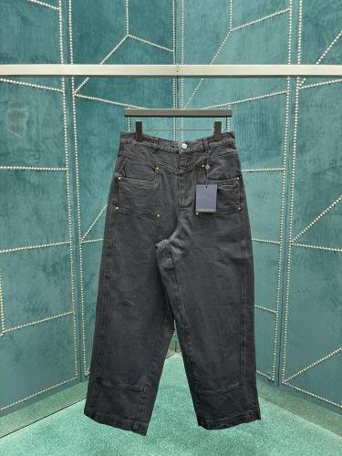 Louis Vuitton Classic High Street Jacquard Casual Cowboy Pants
