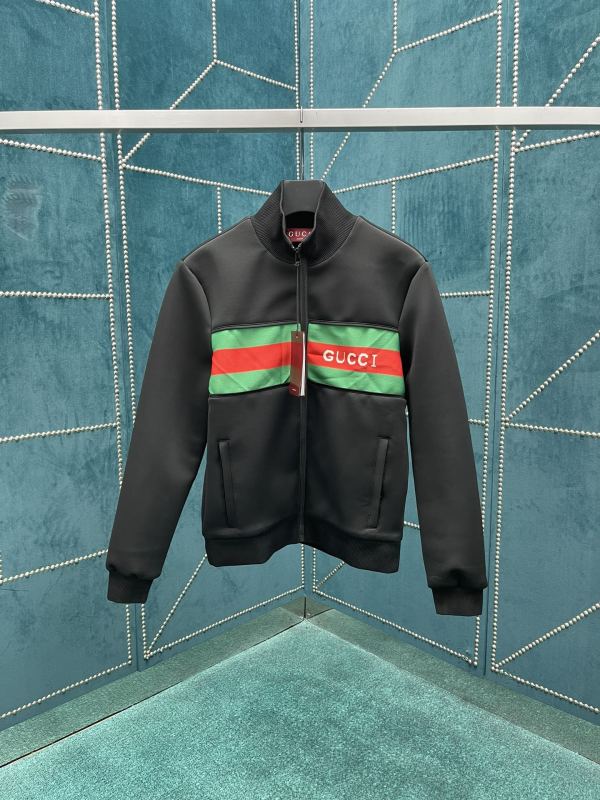 Gucci New Classic Color Blocked Zipper Sweatshirt Unisex Casual Sweatshirt