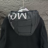 Moncler New Knitted Splicing Letter Logo Couple's Hooded Down Jacket