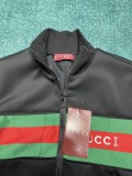 Gucci New Classic Color Blocked Zipper Sweatshirt Unisex Casual Sweatshirt