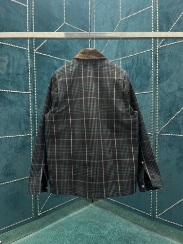 Dior New Classic Striped Checkered Corduroy Collar Jacket