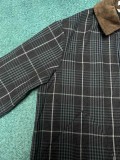 Dior New Classic Striped Checkered Corduroy Collar Jacket