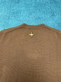 Dior Unisex Personalized Logo Jacquard Round Neck Wool Blended Sweater