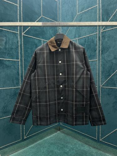 Dior New Classic Striped Checkered Corduroy Collar Jacket