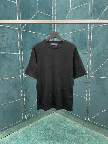 Louis Vuitton Classic Logo Jacquard Round Neck Short Sleeve Unisex Casual Loose T-shirt