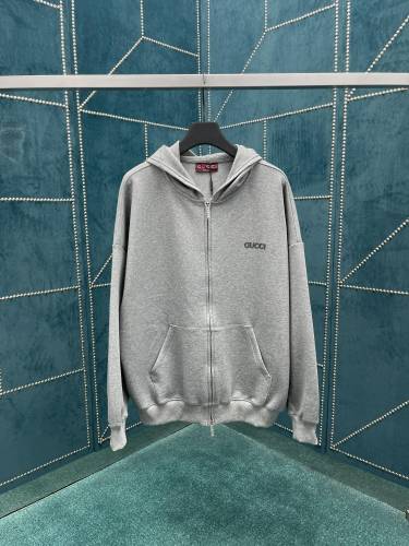 Gucci New Versatile Zipper Hoodie Couple Casual Sweatshirt