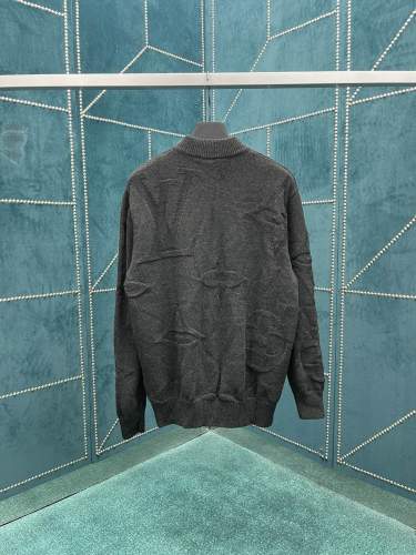 Louis Vuitton New Classic Logo Jacquard Half Chain Cotton Wool Hoodie