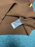 Dior Unisex Personalized Logo Jacquard Round Neck Wool Blended Sweater