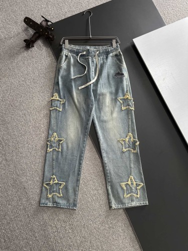 Balenciaga New Fashion Pentagram Tassel Washed Casual Jeans