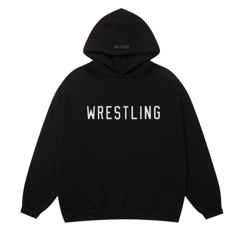 Fear of God Classic Letter Title Printed Hoodie Couple Versatile Fleece Casual Sweatshirt