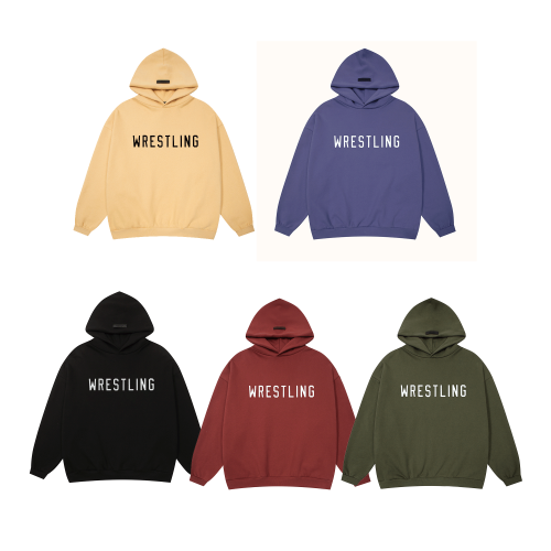 Fear of God Classic Letter Title Printed Hoodie Couple Versatile Fleece Casual Sweatshirt