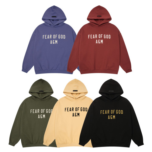 Fear of God Classic Logo Printed Hoodie Couple Fleece Casual Sweatshirt