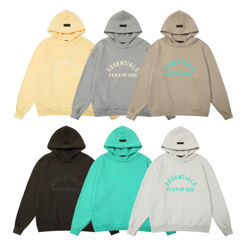 Fear of God New Fashion Couple Offset Logo Casual Loose Fleece Hoodie