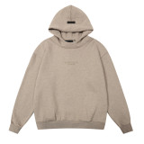 Fear of God Classic Unisex Logo Embossed Casual Loose Fleece Hoodie