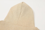Fear of God Classic Unisex Logo Embossed Casual Loose Fleece Hoodie