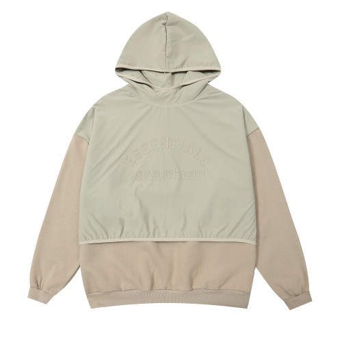 Fear of God New Fashion Couple Offset Logo Color Blocked Loose Hoodie