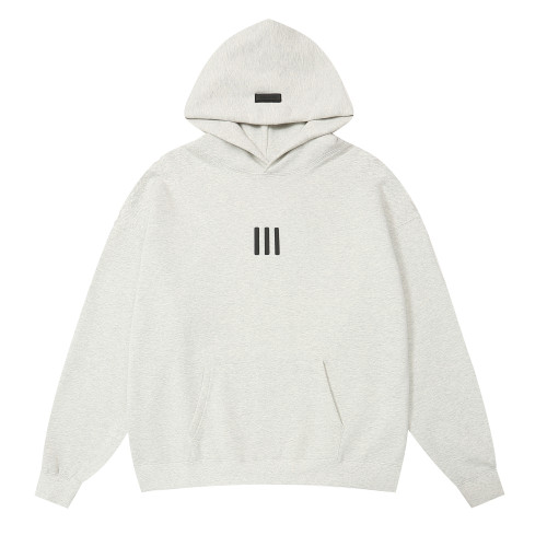 Fear of God Classic Unisex Three Bar Logo Offset Casual Loose Fleece Hoodie