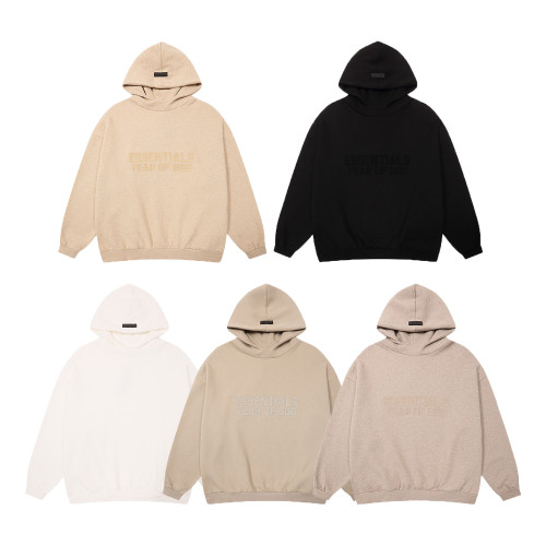Fear of God New Fashion Couple Offset Logo Casual Loose Fleece Hoodie