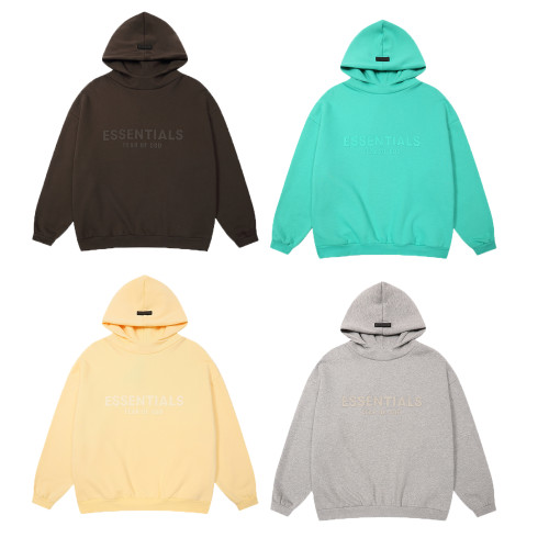 Fear of God New Fashion Couple Offset Logo Casual Loose Fleece Hoodie