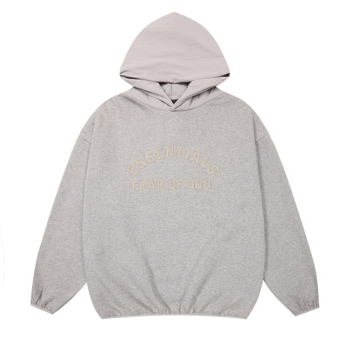 Fear of God New Fashion Couple Offset Logo Casual Loose Fleece Splicing Hoodie
