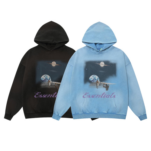 Fear of God New Fashion Printed Laundry Tie Dyeing Casual Hoodie