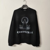 Fear of God New High Street Cross Stone Tablet Printed Water Washed Long Sleeve T-shirt