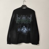 Fear of God New High Street Notre Dame Church Cross Stone Tablet Printed Water Washed Long Sleeve T-shirt