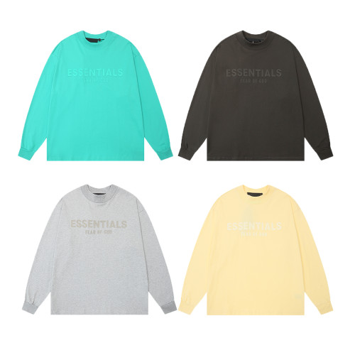 Fear of God New Classic Offset Logo Printed Round Neck Long Sleeve T-shirt