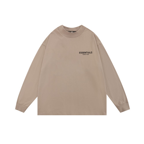 Fear of God New Classic Logo Printed Round Neck Long Sleeve T-shirt