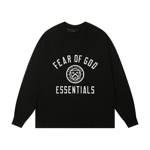 Fear of God New Classic Logo Printed Round Neck Long Sleeve T-shirt