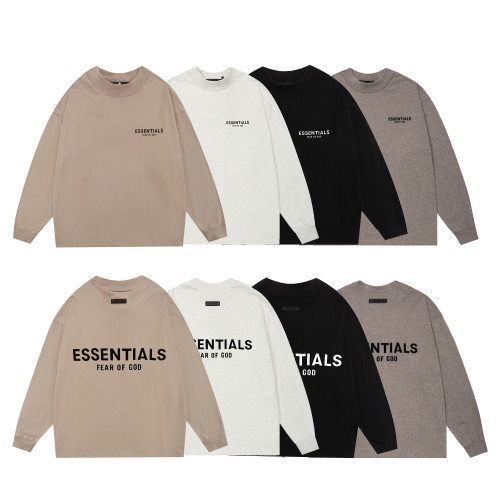 Fear of God New Classic Logo Printed Round Neck Long Sleeve T-shirt