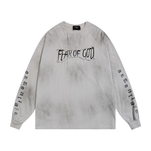 Fear of God New High Street Embroidered Logo Washed Long Sleeve T-shirt