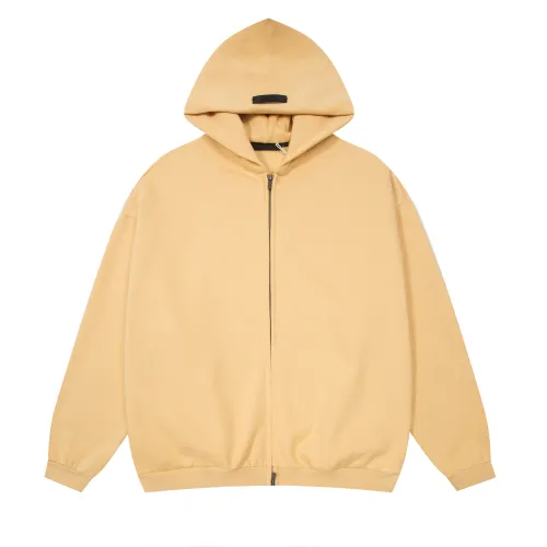 Fear of God Classic Embroidered Logo Casual Fleece Casual Zipper Hoodie