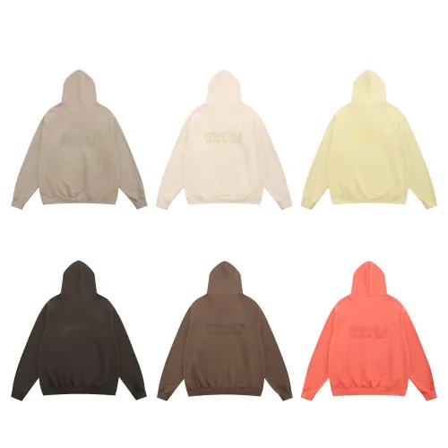 Fear of God Unisex Classic Logo Plush Printed Zipper Hoodie Coat