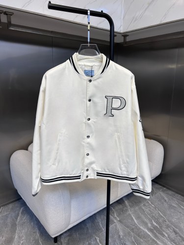 Prada New Fashion Embroidered Paddle Baseball Jacket