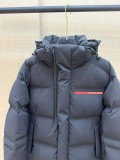 Prada New Couple Logo Long Down Jacket