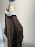 Fendi New Fashion Color Contrasting Multi layered Shirt Collar Sweater