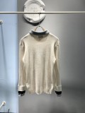 Fendi New Fashion Color Contrasting Multi layered Shirt Collar Sweater