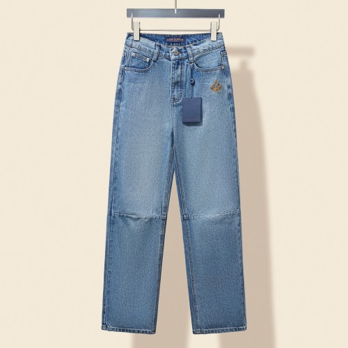 Louis Vuitton New Classic Embroidered Washed Cowboy Pants