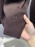 Fendi New Fashion Color Contrasting Multi layered Shirt Collar Sweater