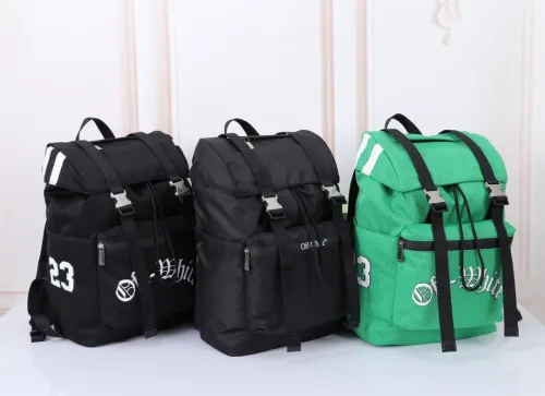Off White Classic Unisex Fashion Casual Backpack Size:27×48×14CM