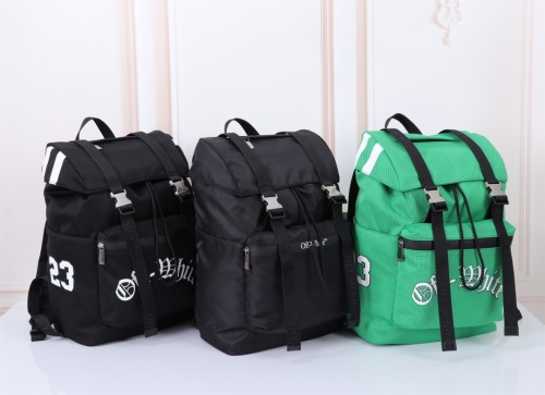 Off White Classic Unisex Fashion Casual Backpack Size:27×48×14CM