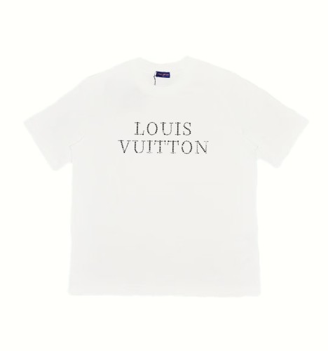 Louis Vuitton Unisex Classic Hot Diamond Logo Casual Short Sleeve T-shirt