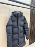 Prada New Couple Logo Long Down Jacket